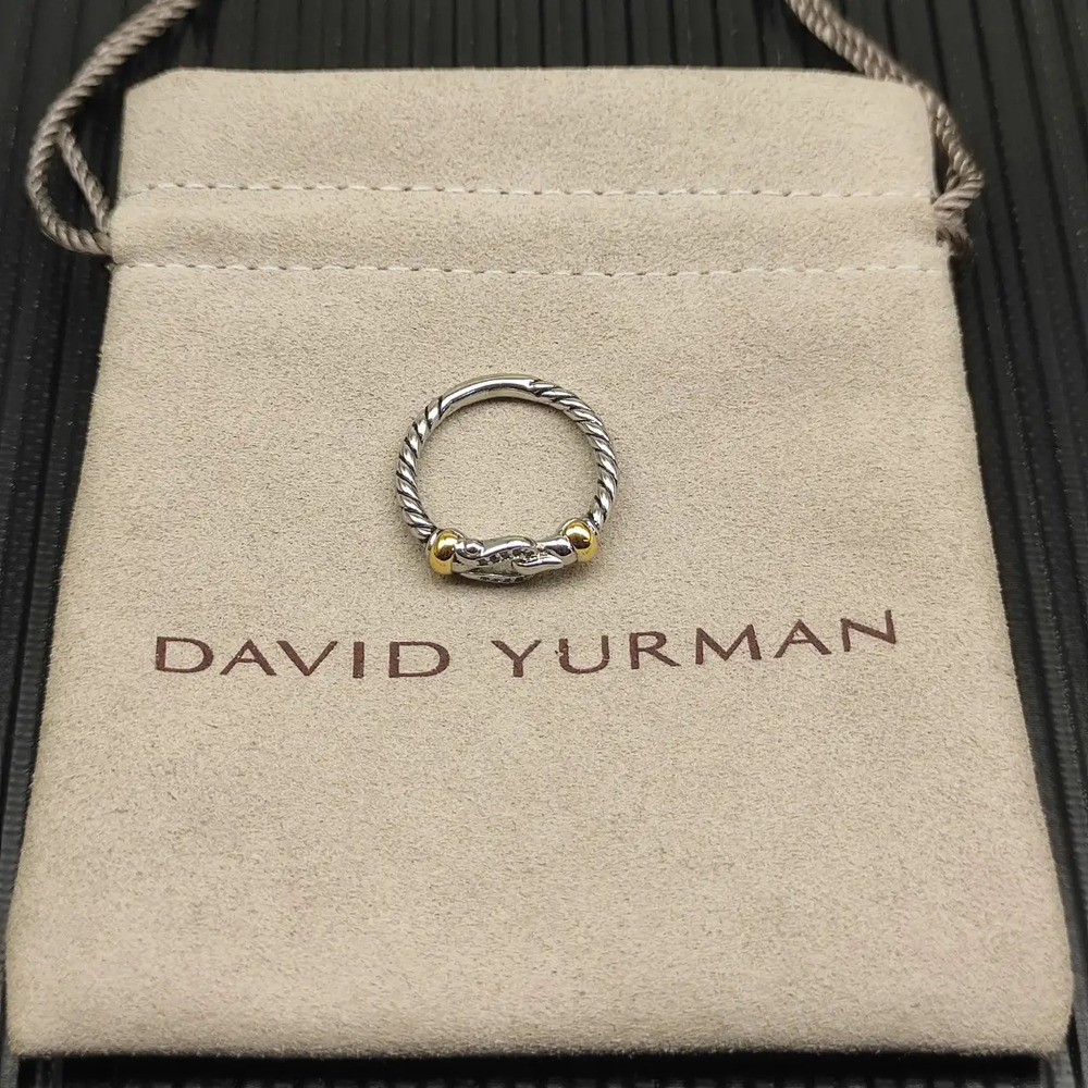 David Yurman two-tone buckle ring